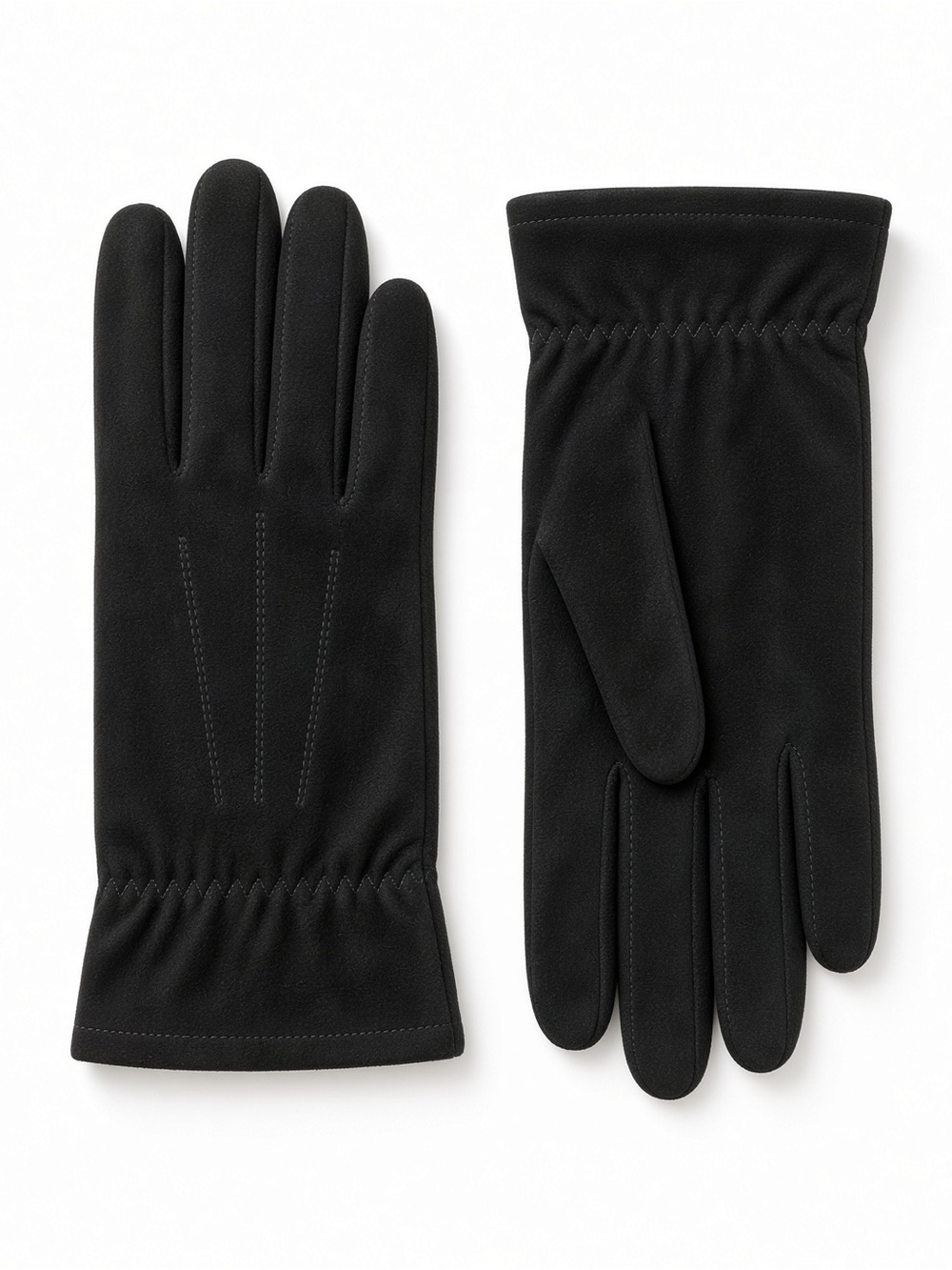 Black suede gloves NWOT